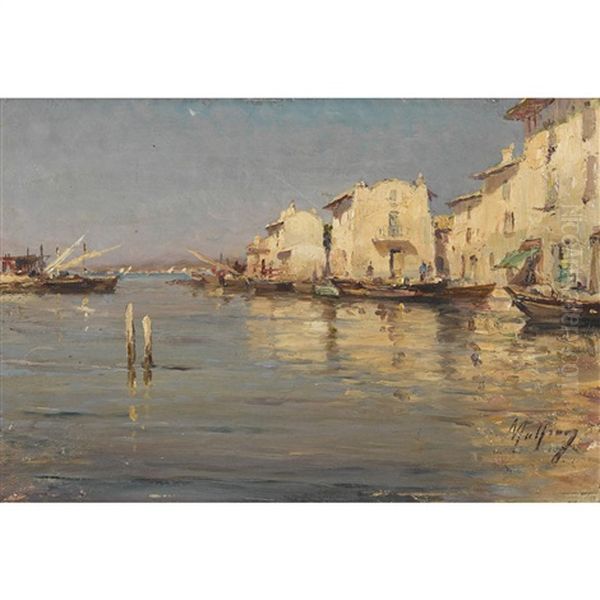 Martigues Oil Painting by Henri Malfroy-Savigny