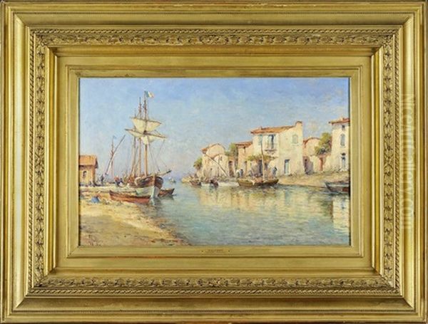 Port De Caronte Oil Painting by Henri Malfroy-Savigny