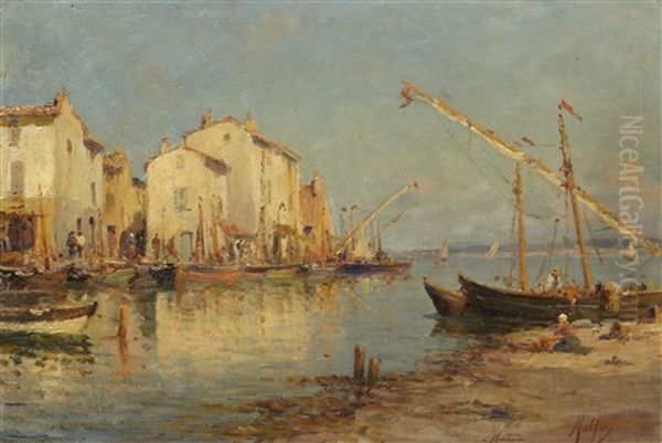 Les Martigues Oil Painting by Henri Malfroy-Savigny