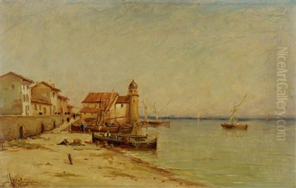 Port De Peche Sur La Mediterranee by Henri Malfroy-Savigny