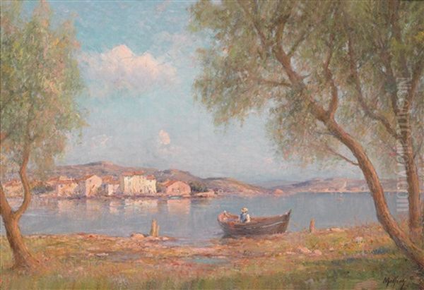 Sudfranzosisches Fischerdorf Oil Painting by Henri Malfroy-Savigny