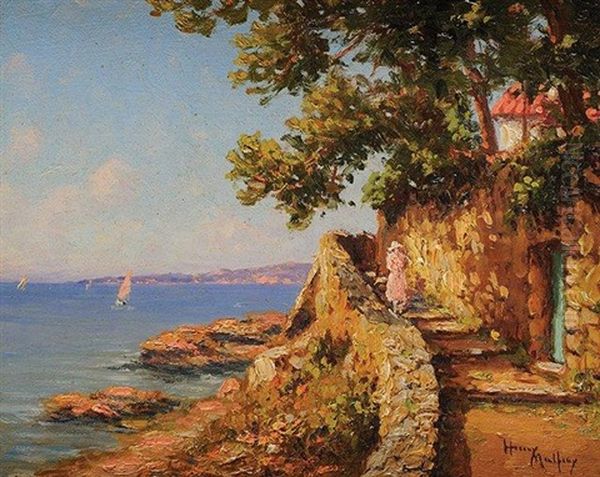 Bord De Mer En Provence Oil Painting by Henri Malfroy-Savigny