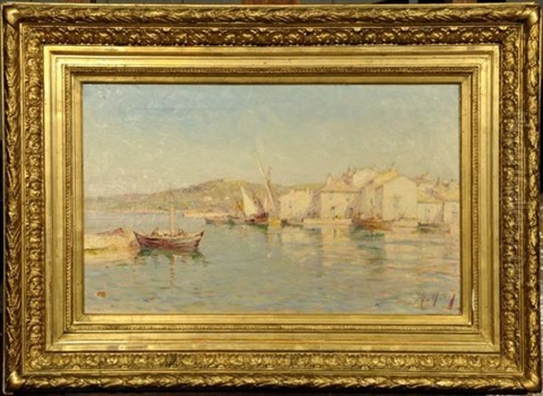 Pointe De Mer A Martigues Oil Painting by Henri Malfroy-Savigny