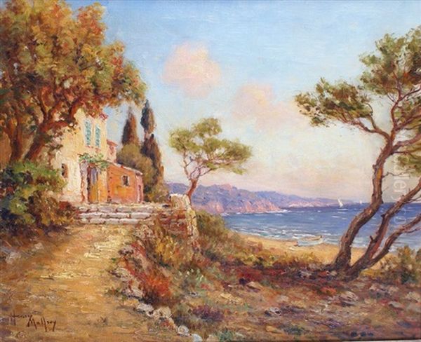 Rivage Mediterraneen Oil Painting by Henri Malfroy-Savigny