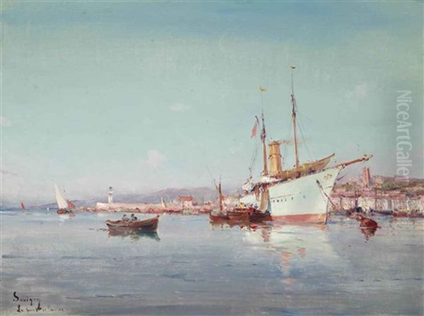 Le Port De Cannes Oil Painting by Henri Malfroy-Savigny