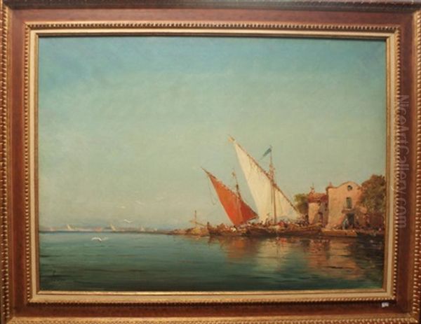 Vue Des Martigues Oil Painting by Henri Malfroy-Savigny