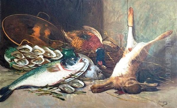 Nature Morte Oil Painting by Henri Malfroy-Savigny