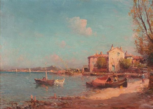 Les Martigues Oil Painting by Henri Malfroy-Savigny