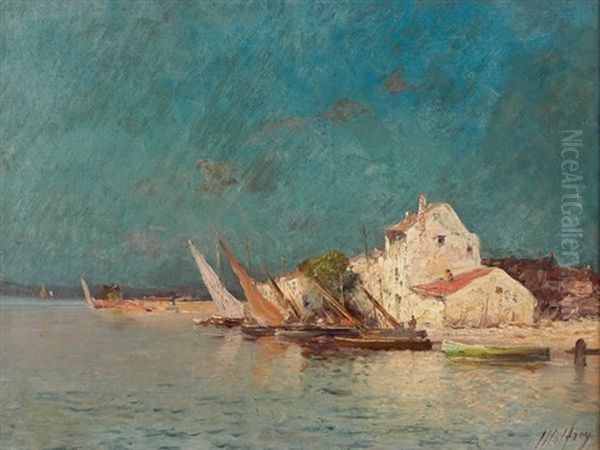 Les Martigues Oil Painting by Henri Malfroy-Savigny