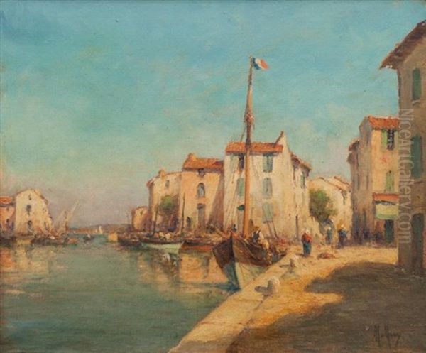 Le Port De Saint-chamas Oil Painting by Henri Malfroy-Savigny