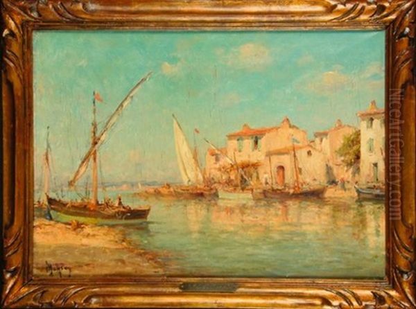 Les Martigues Oil Painting by Henri Malfroy-Savigny