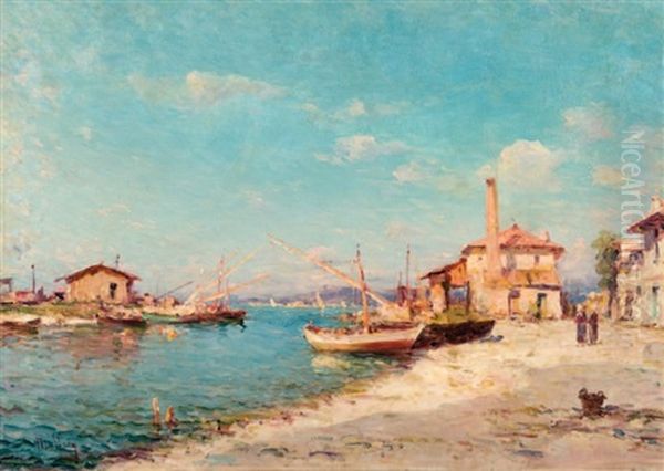 Les Martigues Oil Painting by Henri Malfroy-Savigny