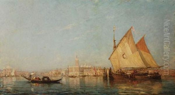 Vue De Venise Oil Painting by Henri Malfroy-Savigny