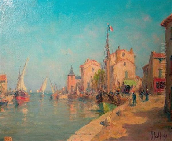 Les Martigues Oil Painting by Henri Malfroy-Savigny