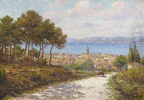 Vue De Saint-tropez Oil Painting by Henri Malfroy-Savigny