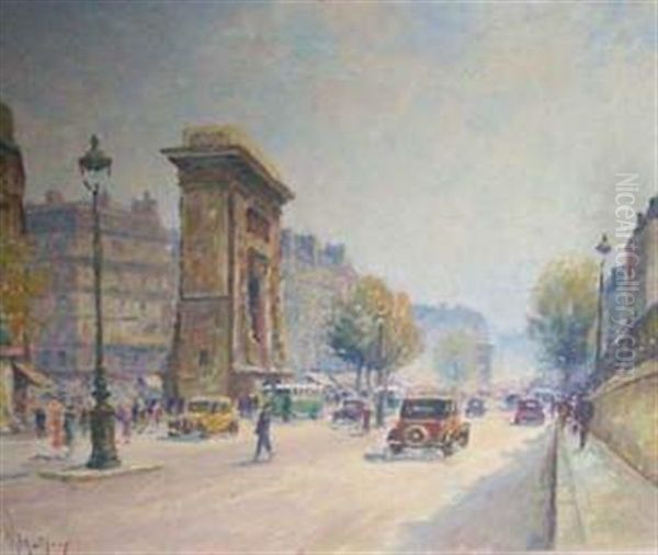 Porte St. Martin Oil Painting by Henri Malfroy-Savigny