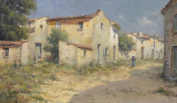 Sommerliche Strassenpartie In Der Provence Oil Painting by Henri Malfroy-Savigny