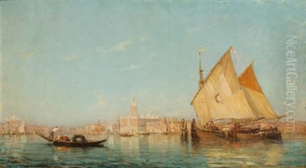 Vue De Venise Oil Painting by Henri Malfroy-Savigny