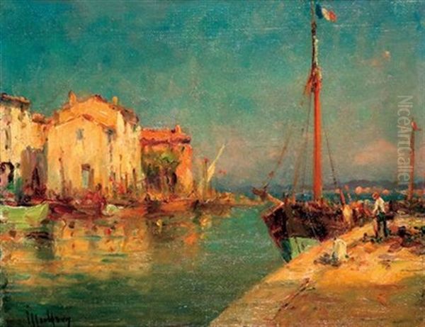 Les Martigues Oil Painting by Henri Malfroy-Savigny