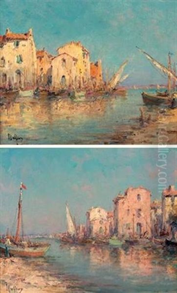 Ports Mediterraneens (2 Works) by Henri Malfroy-Savigny