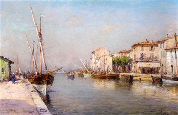 Port De Peche Dans Le Midi Oil Painting by Henri Malfroy-Savigny