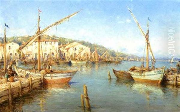 Le Port De Martigues Oil Painting by Henri Malfroy-Savigny