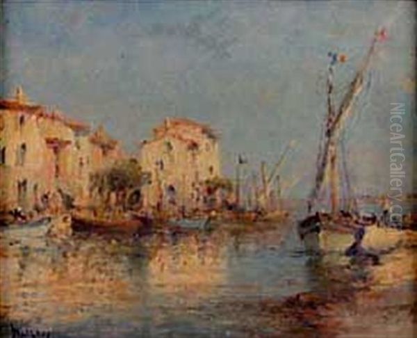 Les Martigues Oil Painting by Henri Malfroy-Savigny