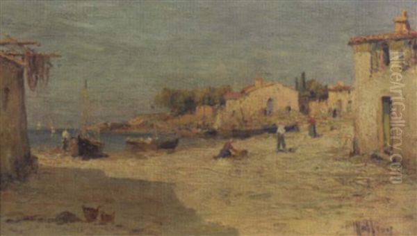 Environs De Martigues Oil Painting by Henri Malfroy-Savigny