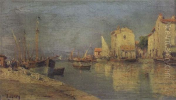 Le Port De Bouc Oil Painting by Henri Malfroy-Savigny