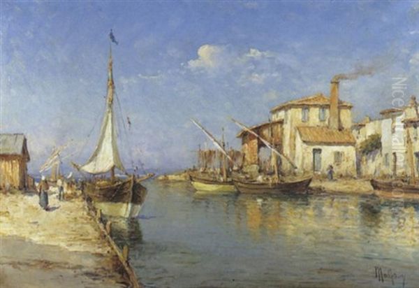 Les Martigues Oil Painting by Henri Malfroy-Savigny