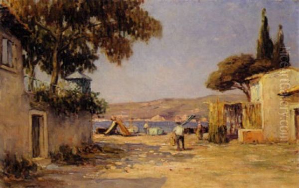 Environs De Martigues Oil Painting by Henri Malfroy-Savigny