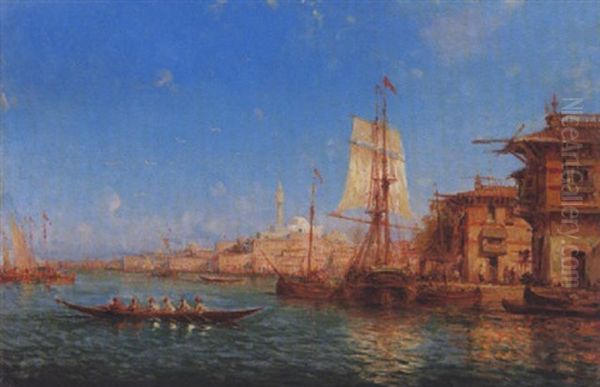 Embarcation A Istanbul Oil Painting by Henri Malfroy-Savigny