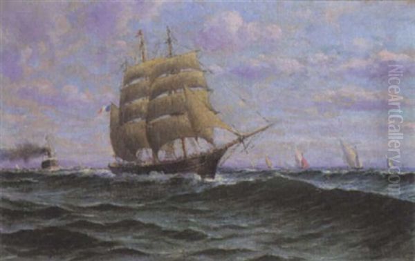 Bonne Brise Oil Painting by Henri Malfroy-Savigny