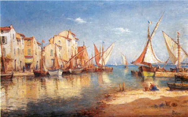 Les Martigues Oil Painting by Henri Malfroy-Savigny