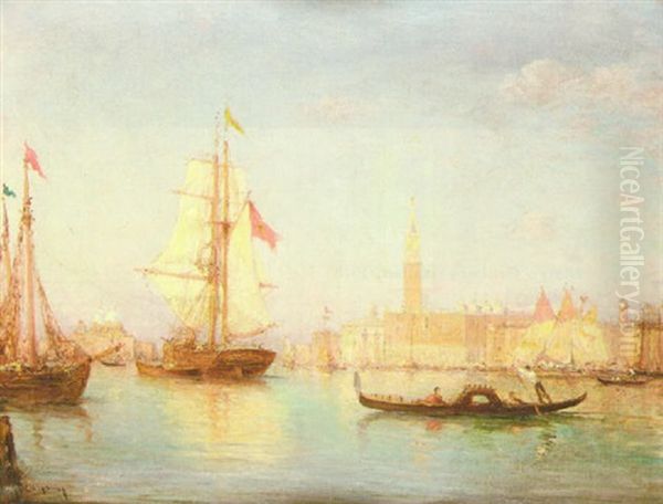 Baccino Di San Marco, Venice Oil Painting by Henri Malfroy-Savigny