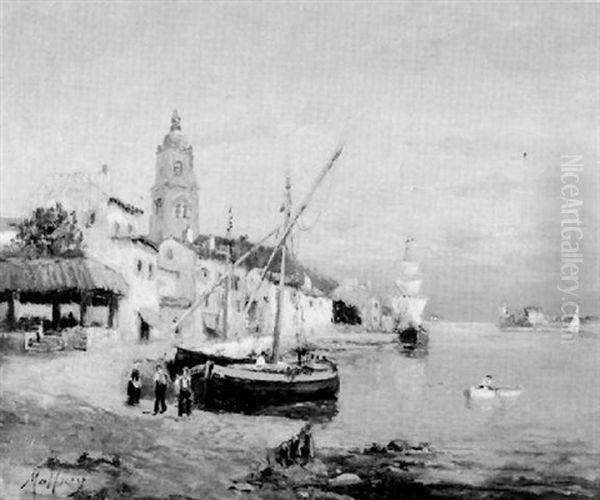 Effet De Soleil Sur Le Port De Martigues by Henri Malfroy-Savigny