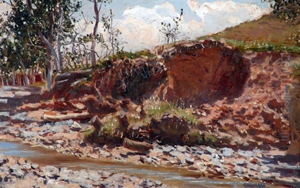 Arroyo Serrano Oil Painting by Martin A. Malharro