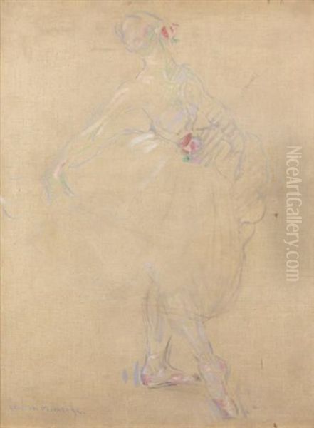 Danseuse (sketch) Oil Painting by William Malherbe