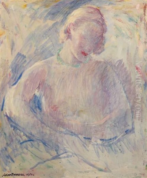 La Femme D'eddie (study) Oil Painting by William Malherbe