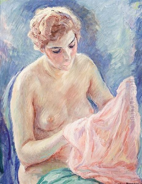 Female Nude (study) Oil Painting by William Malherbe