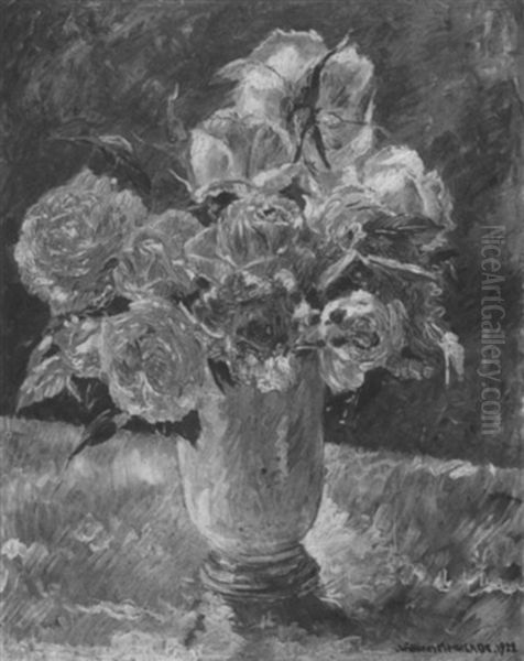 Roses Oil Painting by William Malherbe