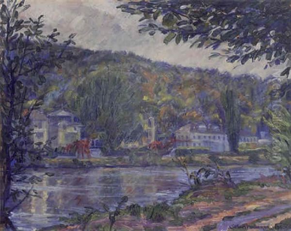 Les Coteaux De Bougival Oil Painting by William Malherbe