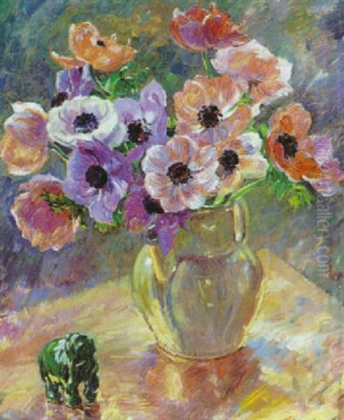 Anemonen Oil Painting by William Malherbe