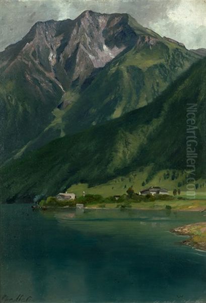 Am Achensee Oil Painting by Christian Friedrich Mali