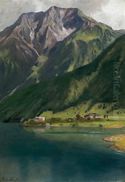 Blick Auf Den Achensee Oil Painting by Christian Friedrich Mali