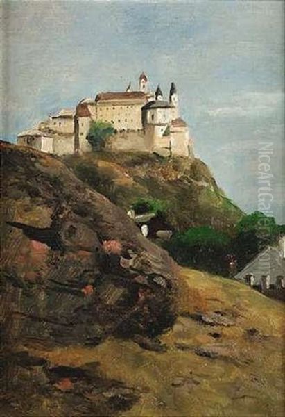 Blick Auf Kloster Saeben Bei Klausen Oil Painting by Christian Friedrich Mali