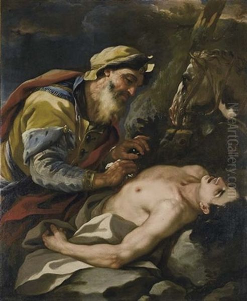 Il Buon Samaritano Oil Painting by Nicola Malinconico