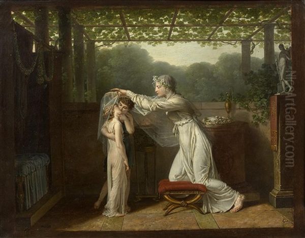 L'hymen Oil Painting by Jean-Baptiste Mallet