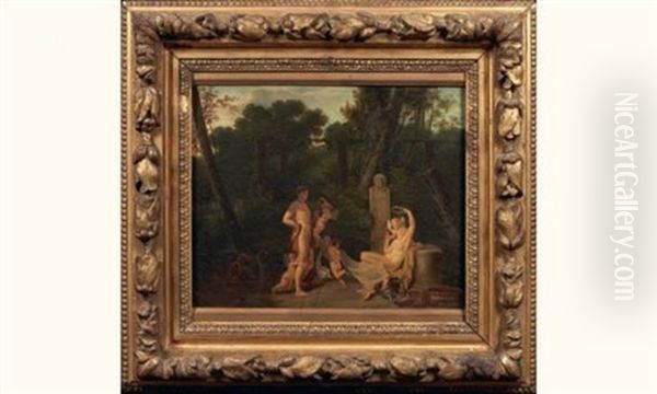 Venus, Adonis Et Les Amours Oil Painting by Jean-Baptiste Mallet