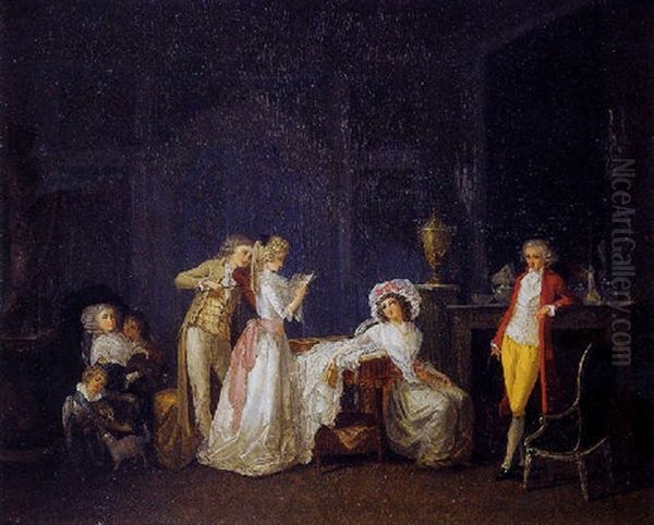 Le Petit Concert Oil Painting by Jean-Baptiste Mallet